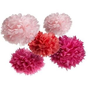 Martha Stewart Crafts Tissue Paper Pom Pom Kit Party Shower Decorations 5 Piece